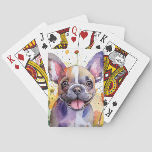 Franse bulldog-speelkaarten pokerkaarten