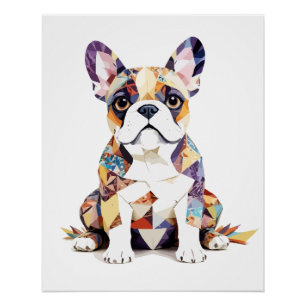 Franse Bulldog speelse Schattige leuke vrolijke di Perfect Poster