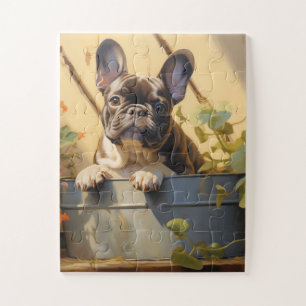 Franse Bulldog spelen Verbergen en zoeken Legpuzzel
