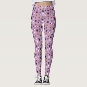 Franse Bulldog staat voor leggings