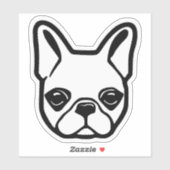 Franse Bulldog Sticker (Vel)
