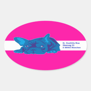 Franse Bulldog Sticker met tekst