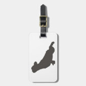 Franse Bulldog Stretching Bagagelabel (Voorkant verticaal)