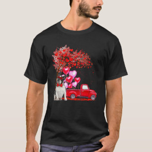 Franse Bulldog Sunbril Hearts Tree Pickup Truck T-shirt