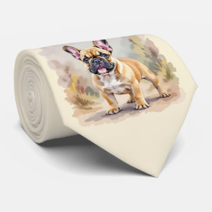 Franse Bulldog Tan Fawn-kleurige Schattigee French Stropdas