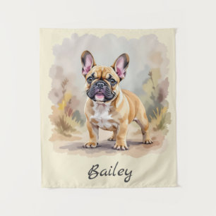 Franse Bulldog Tan Fawn-kleurige Schattigee French Wandkleed