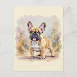 Franse Bulldog Tan Vaal-Kleurige Schattige Franse  Briefkaart