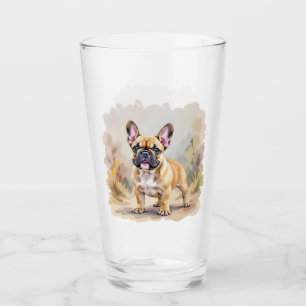 Franse Bulldog Tan Vaal-Kleurige Schattige Franse Glas