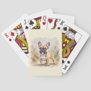 Franse Bulldog Tan Vaal-Kleurige Schattige Franse Pokerkaarten