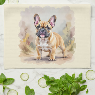 Franse Bulldog Tan Vaalbruin Kleurige Cute Franse  Theedoek