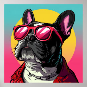 Franse Bulldog Tarot Kaart Poster - Tarot voor Tel