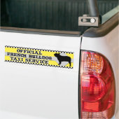 Franse Bulldog Taxi Service Bumpersticker (Op Truck)