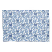 Franse Bulldog Toile Blauw Kussensloop (Voorkant)