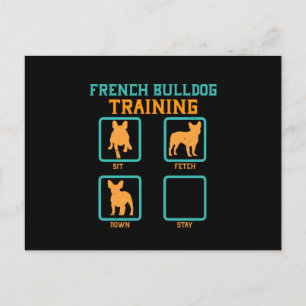 Franse bulldog training grappig briefkaart