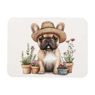 Franse Bulldog Tuinieren Bloempotten Magneet
