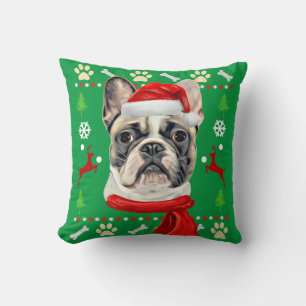 Franse Bulldog Ugly Kerstmis Kussen