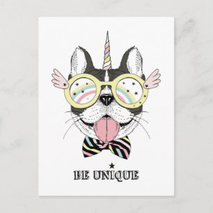 Franse Bulldog Unicorn Briefkaart
