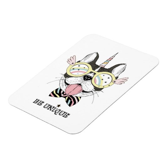 Franse Bulldog Unicorn Magneet (Linkerzijde)