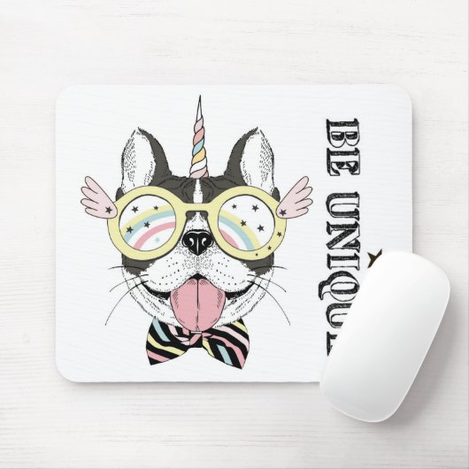 Franse Bulldog Unicorn Muismat (Met muis)