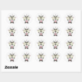 Franse Bulldog Unicorn Ronde Sticker (Vel)