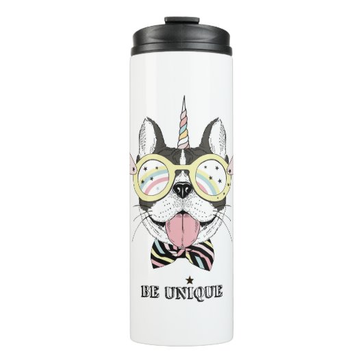 Franse Bulldog Unicorn Thermosbeker (Voorkant)