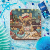 Franse Bulldog Vakantie Bakken: Feestelijke Kerstm Papieren Bordje (Feest)