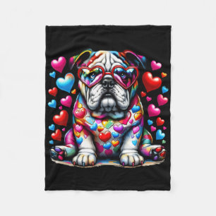 Franse Bulldog Valentijn Bulldog Moeder Liefhebber Fleece Deken