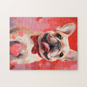 Franse Bulldog Valentijnsdag Legpuzzel (Horizontaal)