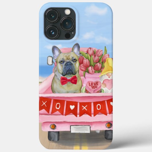 Franse Bulldog Valentijnsdag Truck Case-Mate iPhone Case (Achterkant)