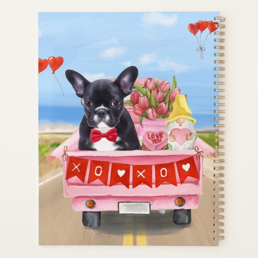 Franse Bulldog Valentijnsdag Truck Planner (Achterkant)