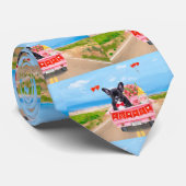 Franse Bulldog Valentijnsdag Truck Stropdas (Opgerold)