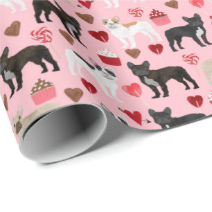 Franse Bulldog Valentijnse inpakpapier