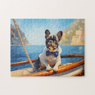 Franse Bulldog varen op een jacht Legpuzzel