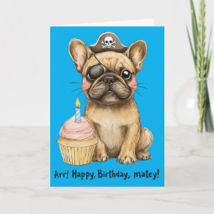 Franse Bulldog verjaardagsfeest Kaart