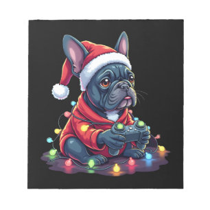 Franse Bulldog Videogame Controller Licht Sneeuw K Notitieblok