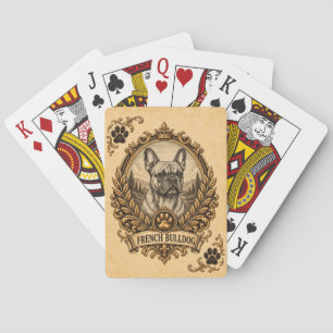 Franse Bulldog, Vintage Heritage Dog Pokerkaarten
