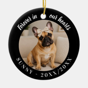 Franse Bulldog Voor Altijd In Onze Harten Zwart Keramisch Ornament