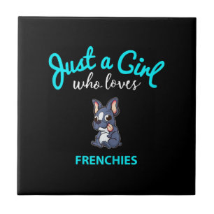 Franse Bulldog voor meisjes Kinder Bulldog Tegeltje