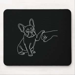 Franse Bulldog Vuiststoot Franse Kunst Muismat