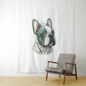 Franse bulldog wandkleed (In situ)