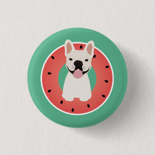 Franse Bulldog Watermelon Fruit Ronde Button 3,2 Cm
