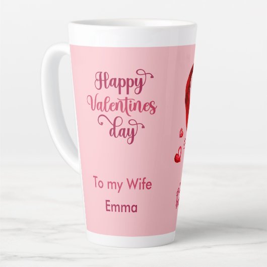 Franse Bulldog Waterverf Valentijnsdag Latte Mok (Linkerhoek)