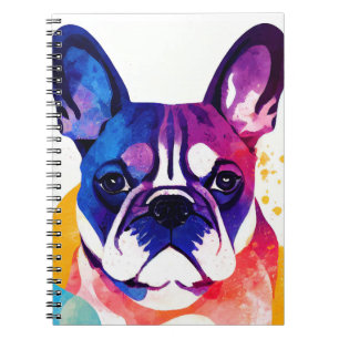 Franse Bulldog wilde Natuur dierenschilderij Notitieboek