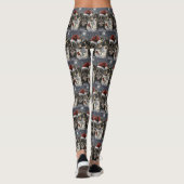 Franse Bulldog Winter Wonderland Kerstvreugde Leggings (Achterkant)