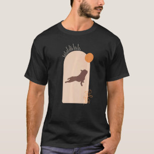 Franse Bulldog Yoga Boho Vintage Stijl T-shirt