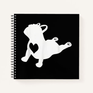 Franse Bulldog Yoga Love Heart Frenchie Workout Notitieboek