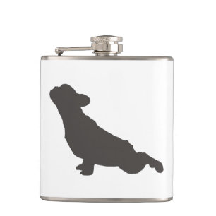Franse Bulldog Yoga Pose Heupfles