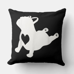 Franse Bulldog Yoga Pose Love Heart Gift Kussen