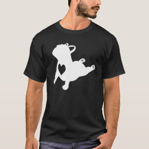 Franse Bulldog Yoga Pose with he of Love French T-shirt