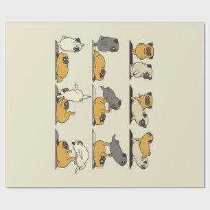 Franse Bulldog Yoga Poses Dog Yoga Lovers Cadeaupapier